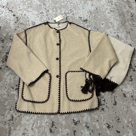 Elan Contrasting Trim Jacket Size Large NWT - Picture 2 of 4